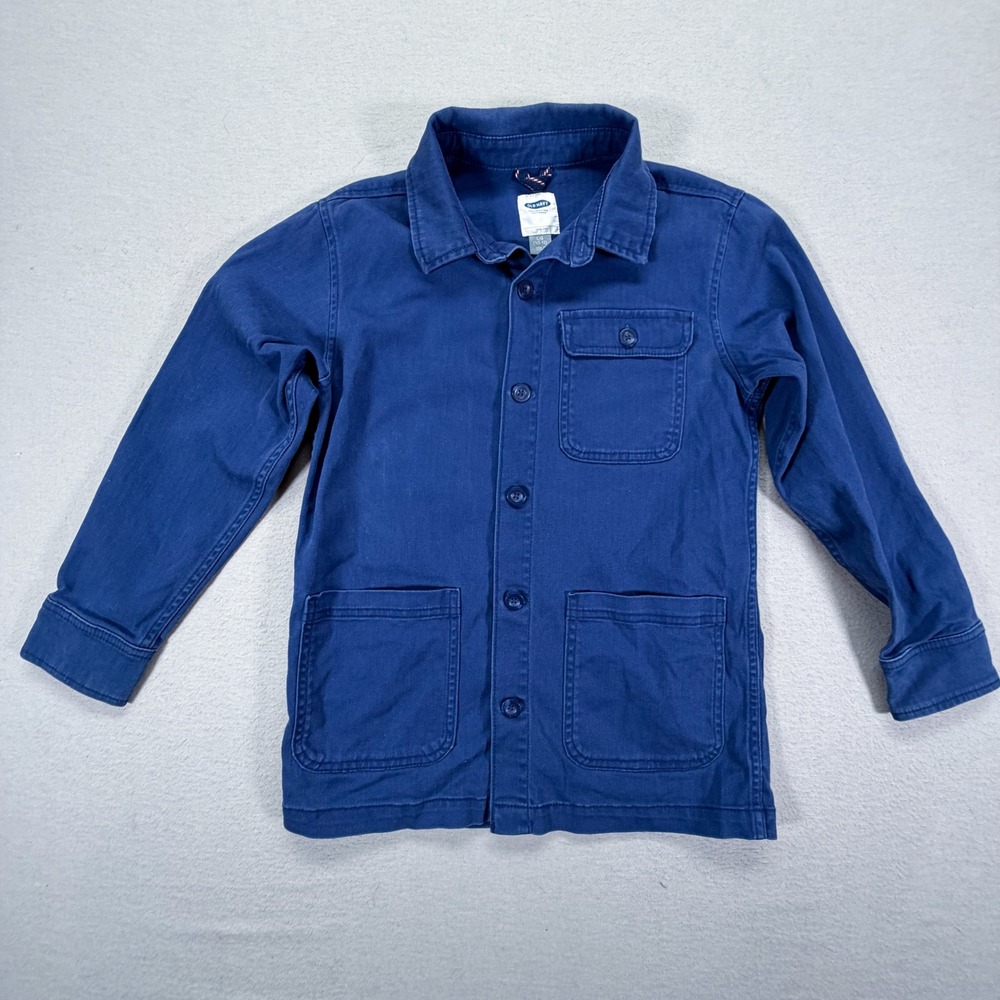 Old Navy Chore Coat Kids Size L (10-12) Blue Utility Field Jacket